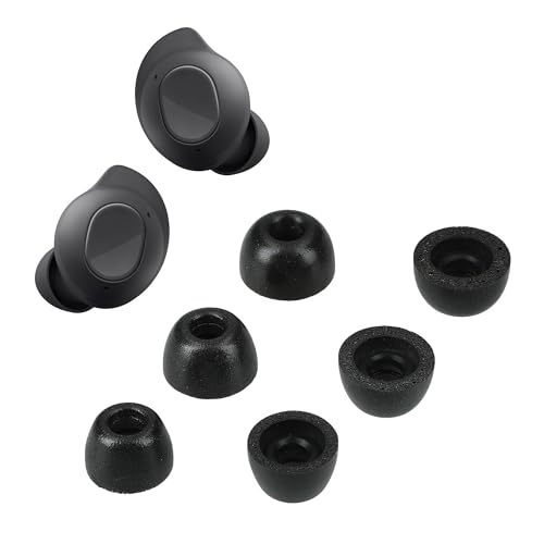 kwmobile 6X Embout Compatible avec Samsung Galaxy Buds FE - Embouts de Rechange en Mousse pour Écouteurs - 3 Tailles S M L - Noir
