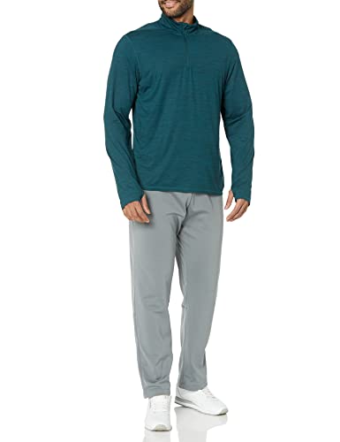 Amazon Essentials Men's Tech Stretch Quarter-Zip Shirt, Dark Green Space Dye, Medium #TOP6