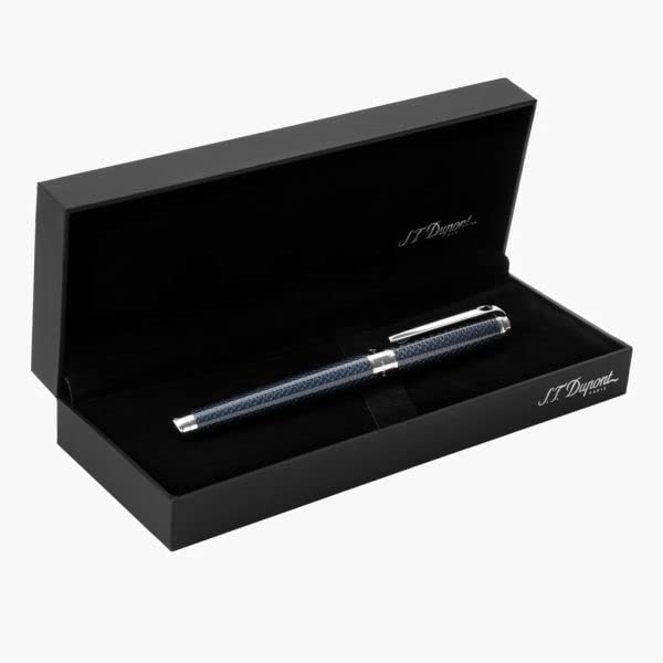 【箱保証書付】STデュポン ラインD ギヨシェ　万年筆 14K F ブルー 箱保証書付】STデュポン ラインD ギヨシェ 万年筆 14K F ブルー