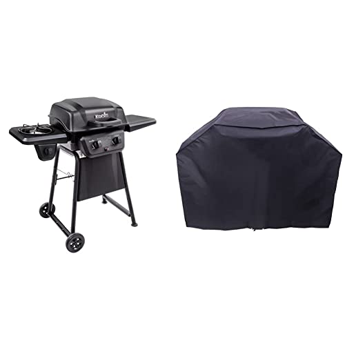 Char-Broil Classic 280 2-Burner Liquid Propane Gas Grill with Side Burner & 3-4 Burner Large Basic Grill Cover