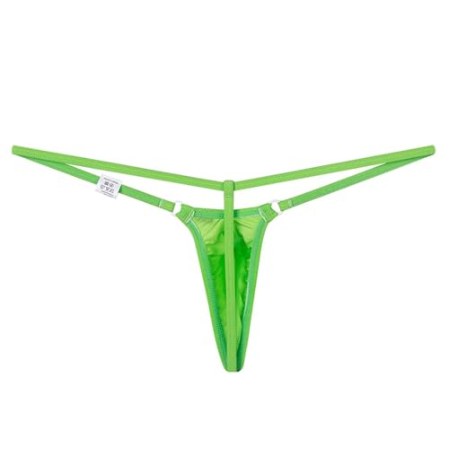 Ultra Thin Ice Silk Men's Thongs Low-Rise G-String Briefs with Elastic Fit & Double Ring Belt2