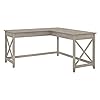 Bush Furniture Key West Modern Farmhouse Writing Desk for Home Office, 60W, Washed Gray Bush Furniture Key West Modern Farmhouse Writing Desk for Home Office, 60W, Washed Gray
