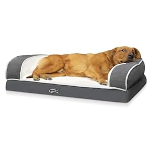 Pecute Cama Perro Ortopédica Colchón Perro Lavable Cama de Espuma viscoelástica para Perros con Funda Desenfundable Sofá Cama para Mascotas con Espuma De Caja De Huevos, Gris (L)