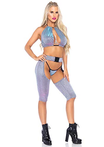 Bikini réfléchissant 3 pièces design exclusif chaps intégrés