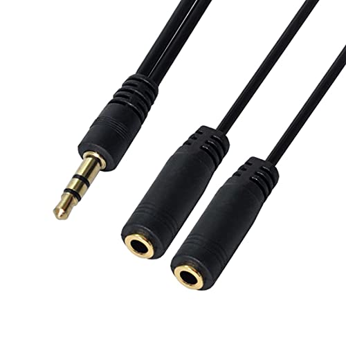 Cable divisor de audio 3.5mm con control de volumen miniatura 3