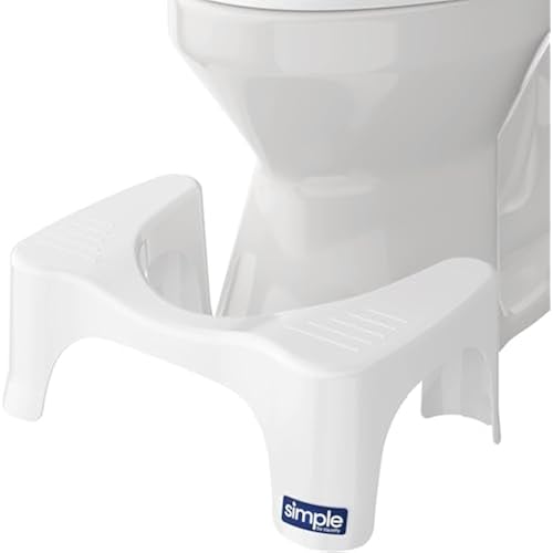 Squatty Potty Simple Curve Bathroom Toilet Stool 7 Inch - White