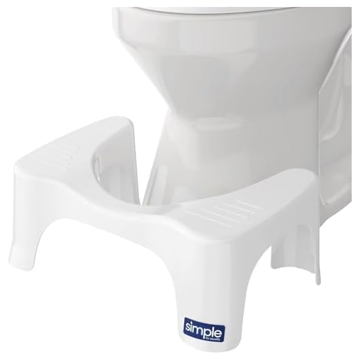 Squatty Potty Simple Bathroom Toilet Stool, White, 7"