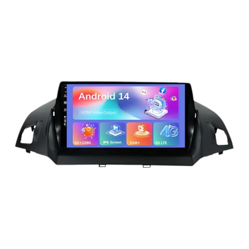 MISONDA [Built-in DAB+4G+DSP+Carplay] 6G+128G 9" IPS 2 Din Android 14 Car Stereo For Ford Kuga Escape 2013-2016-[Free Camera+Mic] SWC BT WiFi AUX RDS FM AM Head Unit