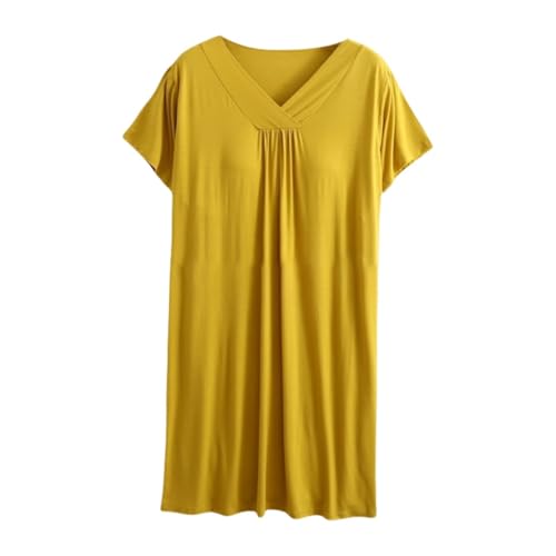 Chemise de nuit douce col en V pour en finir avec la transpiration nocturne