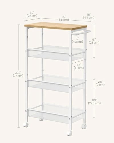 Chariot de rangement roulant à 4 niveaux pour optimiser les petits espaces - 3