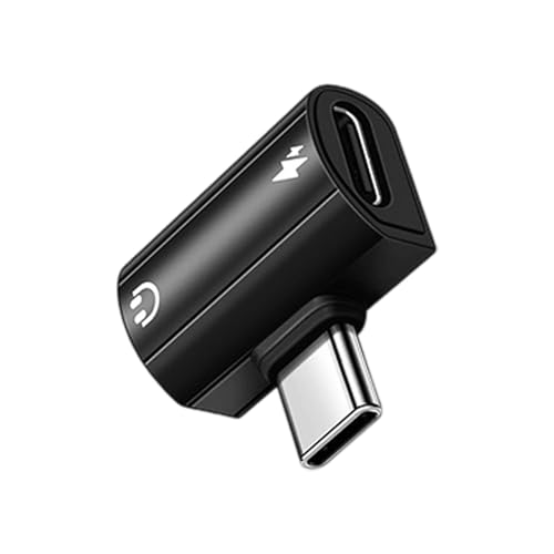 Arecobticy Adaptador USB C a auriculares y cargadores de 3,5 mm con puerto de auriculares de 3,5 mm PD60 W, carga rápida, diseño de aleación de aluminio, adaptador de cargadores USB C