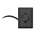 Schlage F10 ACC 622 ADD Accent Door Lever with Addison Trim, Hall & Closet Passage Lock, Matte Black