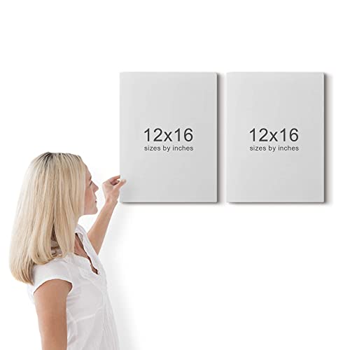 Blue Flower Canvas Wall Art: 2 Piece Abstract Elegant Floral Artwork Vintage Blooming Navy Petal Painting Modern Blossom Botanical Scene Prints Country Nature Picture For Bedroom Bathroom #TOP1