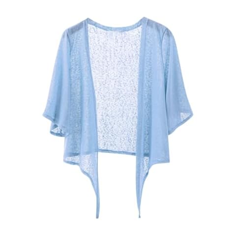 Women's Lightweight Tie Front Bolero Shrug Cover