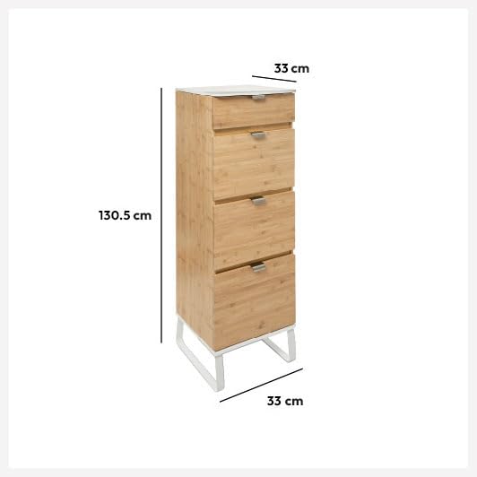 Chiffonnier 4 tiroirs bois Jakarta pas cher
