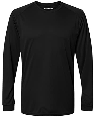 DRIEQUIP Men's UPF 50 UV Sun Protection Performance Long Sleeve T-Shirt -S-Black