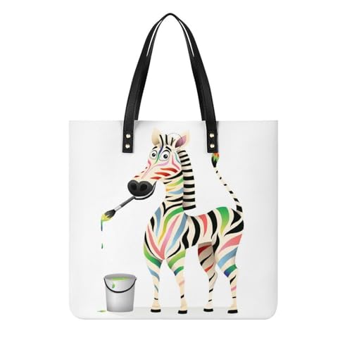 Sac à bandoulière femmes motif cheval peint | Grand sac à main shopper et tote bag de voyage