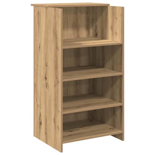 vidaXL Bureau réception chêne Artisanal 55x50x103,5 cm Bois ingénierie, comptoir de réception, réception de Salon, comptoir de Bar de réception