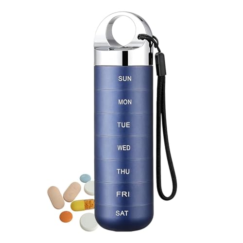 Pilulier hebdomadaire boîte en métal transportable pour soignants adultes et voyageurs