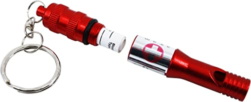 Sifflet de secours C.A.O. en alu teinté compact de 7,7 cm
