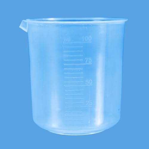 Image of ESAW Multipurpose Measuring Cup /Beaker /Jug Set for Kitchen, Cooking, Science Labs, Baking, Car Service & Schools - BPA-Free Plastic, Set of 4 (500 ml, 250ml, 100ml, 50ml)