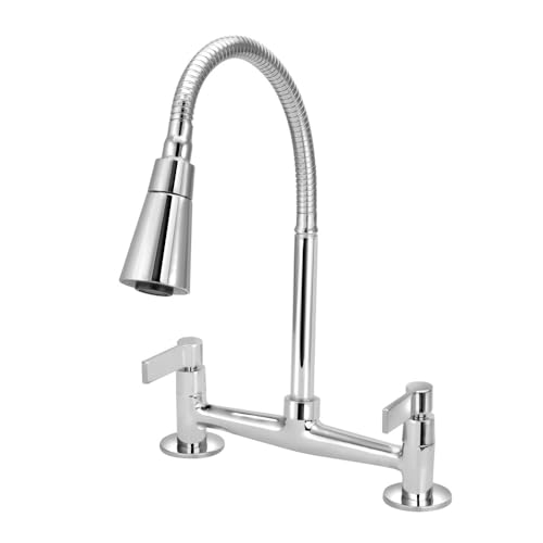 Torneira Cozinha Misturador Mesa Gourmet Cone Duplo Jato 1/4