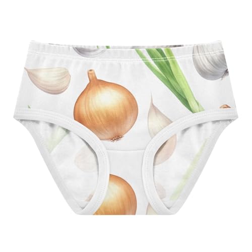 Realistic Garlic Vegetable Toddler Underwear Floral 2t Cotton Girl Panties Cute Pattern Briefs Kids Undies