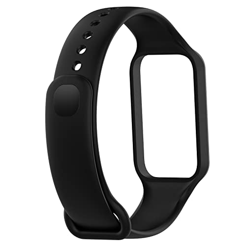 Correa compatible para Xiaomi Redmi Band 2 silicona negra miniatura 1