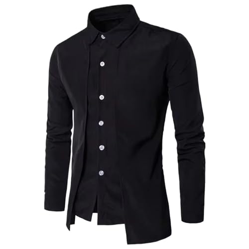 Chemise slim manches longues effet superposition affaires décontractées
