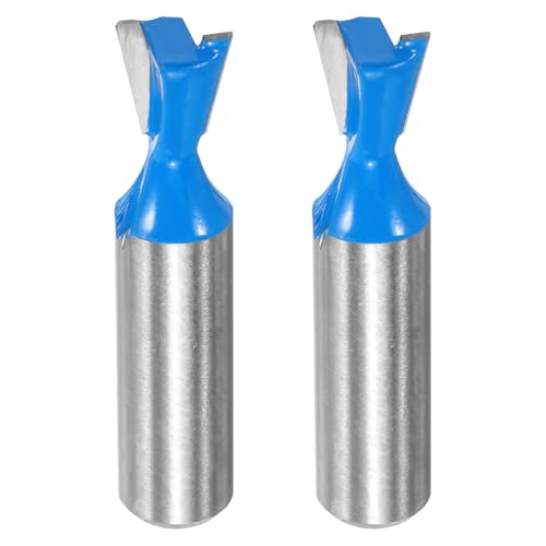 QUARKZMAN 2 Stück Dovetail-Fräser 1/2 Durchmesser 1/2 Schaft Wolframkarbid 14 Grad Dovetail-Gelenk-Bohrer für Box Schublade Schrank Gelenke Feine Holzbearbeitung