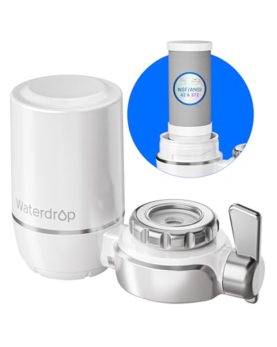 Comparison: Best Material For Kitchen Faucet 10 Waterdrop Water Filter for Sink Faucet, NSF Certified Water Purifier, 320 Gallon Tap Water Filter for Kitchen Sink, Reduces Chlorine, Lead-Free Material, Faucet Mount Water Filtration System, 1 Filter