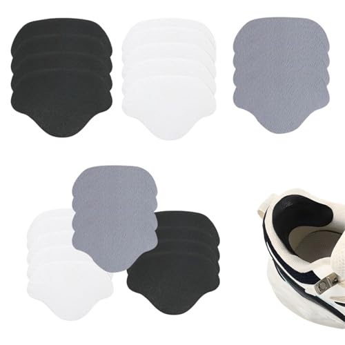 12 Pares de Parches Autoadhesivos para Reparación de Talones, Protector Interior/Exterior para Zapatillas Zapatos de Cuero y Tacones