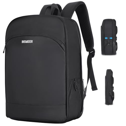 INSMEER Mochila Para Notebook Ultrafina,Mochila Executiva Expansível Para Masculina E Feminina,Mochila Viagem Impermeável Para Trabalho E Escola