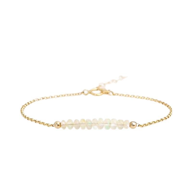 Bracelet opale éthiopienne 3mm précieux à offrir en cadeau mixte avec boîte élégante