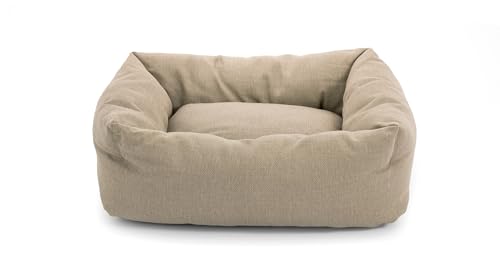 Record - Cuccia per Cani e Gatti Mono in Cotone, Colore: Beige, 45 x 30 x 14h cm. Lettino imbottito per animali a rapida asciugatura, morbido e accogliente. Cuscino rettangolare per cani e gatti.