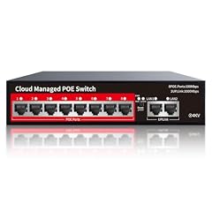 STEAMEMO PoE+ Switch, 8 Port Managed PoE Ethernet Switch(8 POE Ports +2