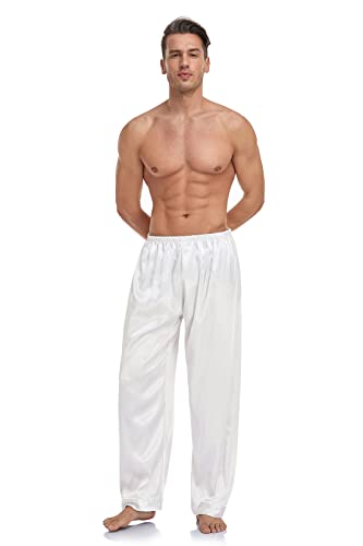 Wantschun Mens Satin Silk Sleepwear Pyjamas Pants Nightwear Loungewear Pajama Bottoms Trousers XS-XXXL4