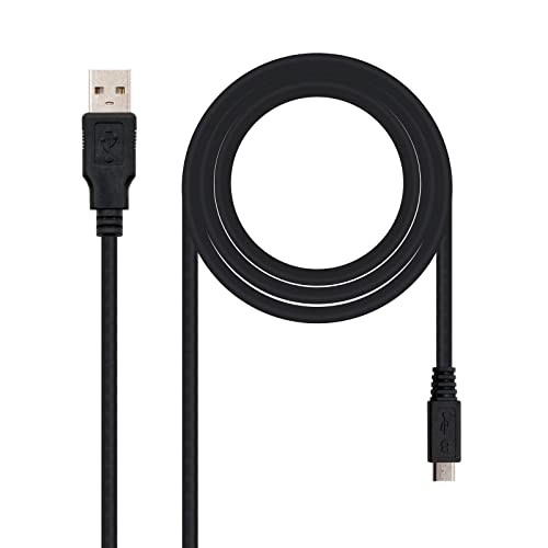 Blendend Cable USB 2.0, tipo A/M a micro USB B/M, 0.8 m, ideal para cargar y transferir datos entre dispositivos compatibles.