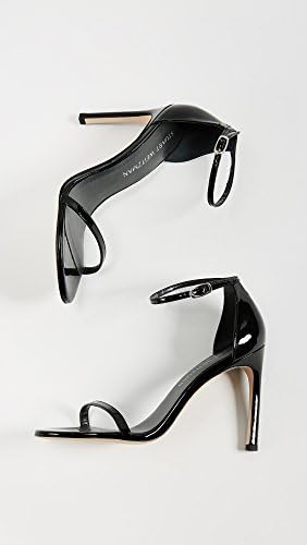 Stuart Weitzman Women's Nudistsong Sandal, Black Nappa, 9 Medium US | Image 4