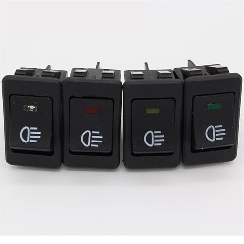 Interrupteur à bascule 12V commande antibrouillard LED universelle auto moto jaune