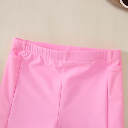 Image of IZYJOY Kids Girls Tennis Golf Dress Outfit Sleeveless Racerback Dresses with Shorts Pockets Sport Athletic 2 Piece Sets
