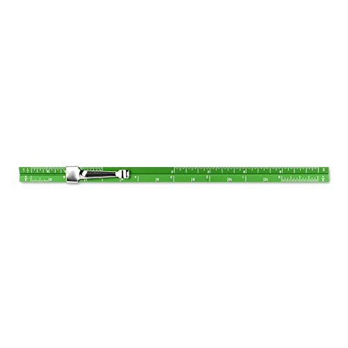 Image of Alumicolor Aluminum Architect Pocket Scale With Clip, 6IN, Green