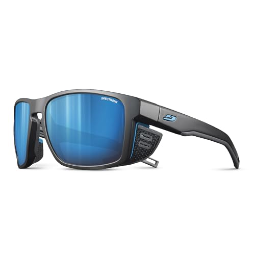 Julbo Shield Gafas DE Sol, Unisex Adulto, Negro/Azul, Talla Única