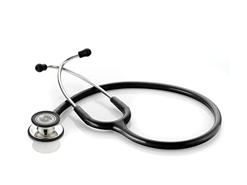 Image of ADC Adscope 608 Convertible Clinical Stethoscope with Tunable AFD Technology, Adult Diaphragm and Pediatric Bell or Diaphragm, 31 inch Length, Mirror Black