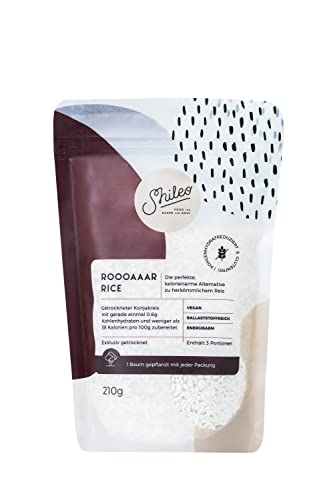 Shileo Konjak Reis getrocknet 210g I energiereduzierter Lower Carb Shirataki Konjakreis I Konjak-Reis (fast) ohne Kohlenhydrate für eine bewusste Low-Carb Ketogene Ernährung Cover
