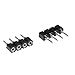 uxcell 25pcs 4 Pin Male to Female Plug Header Adapter Connector Fit RGB/3528/5050 LED Chip Strip Black