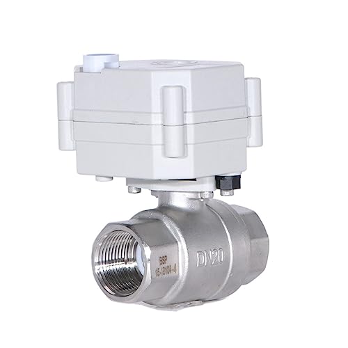 Vanne motorisée DN10 BSP en acier inoxydable 304 commande manuelle CR702 DC5V - 3