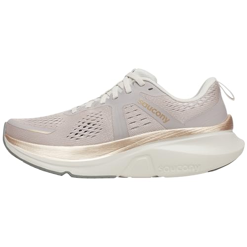 Saucony Women's Guide 18 Sneaker, Oat/Quartz, 7.5