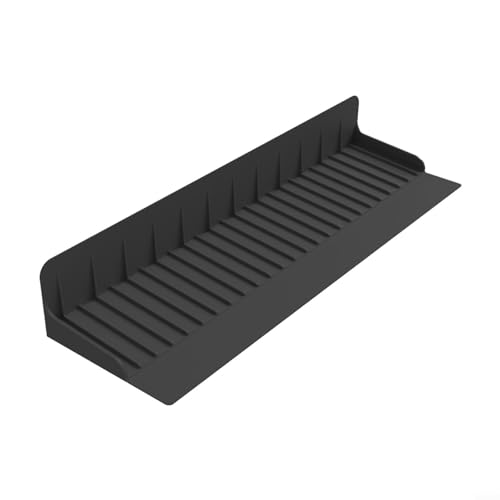 Protector de borde de fregadero de silicona para cocina y baño – Alfombrilla de drenaje inclinada de 5° 60 x 10 x 7 cm, grado alimenticio, compatible con encimeras de cuarzo de piedra de granito
