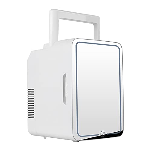 12 Litro Mini Nevera Refrigeradores Del Espejo Del Maquillaje Refrigerador De La Belleza El Refrigerador De Enfriamiento Calefacción De Alimentos Para El Cuidado De La Piel Y Cosméticos Potencia AC DC